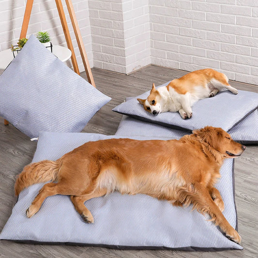 HOOPET Summer Cooling Pet Dog Mat Ice Pad Dog Sleeping Mats For Dogs Cats Pet Cool Cold Silk Bed For Dog