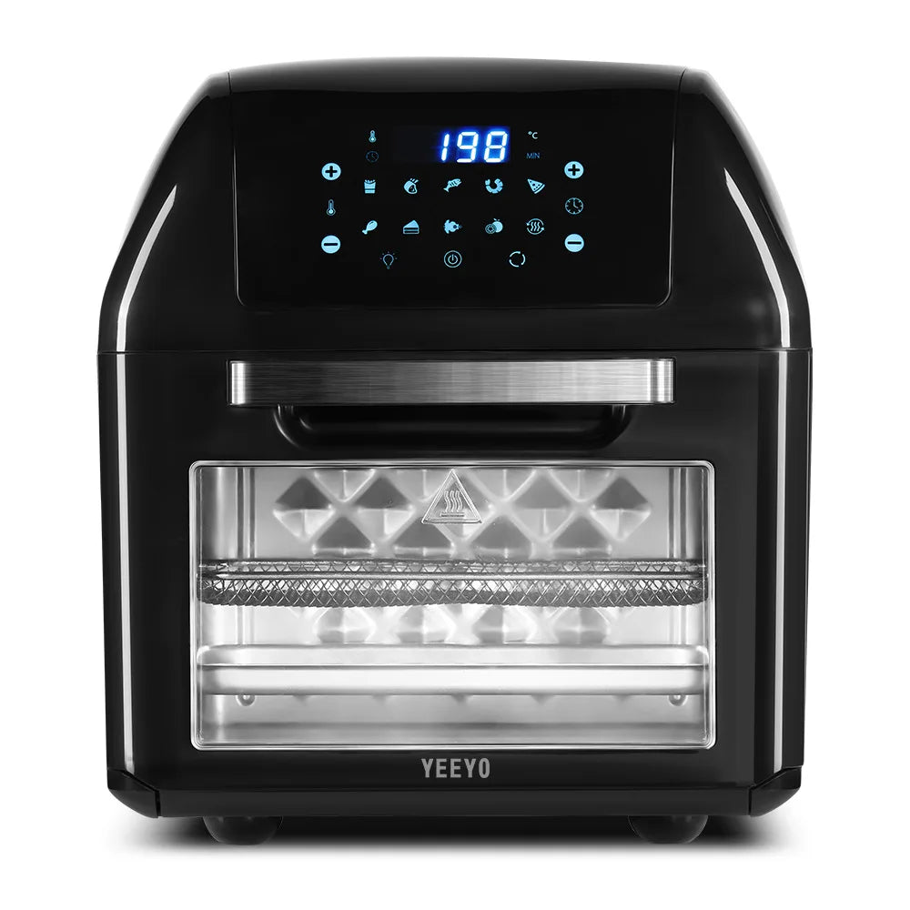 Air Fryer Oven Toaster 12L 1500W Rotisserie and Dehydrator With LED Digital Touchscreen 16-in-1 Countertop Oven