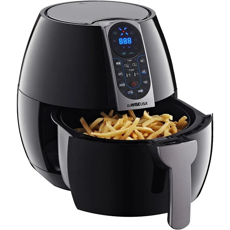 3.7 quart programmable air fryer with 8 cooking presets, multiple functions, improve your cooking skills, smart air fryer