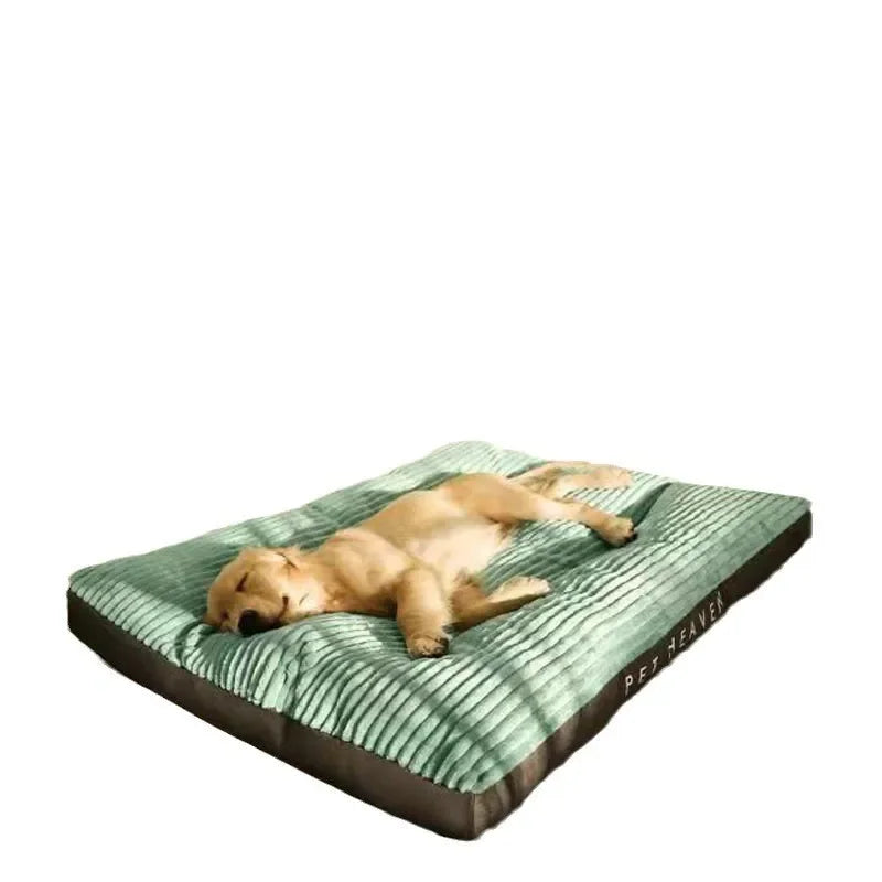 Detachable Easy To Clean Warm Floor Mat for Sleeping Breathable Washable Pet Sleeping Bed Mat Dog bed Corduroy Dog Mat Plush Bed