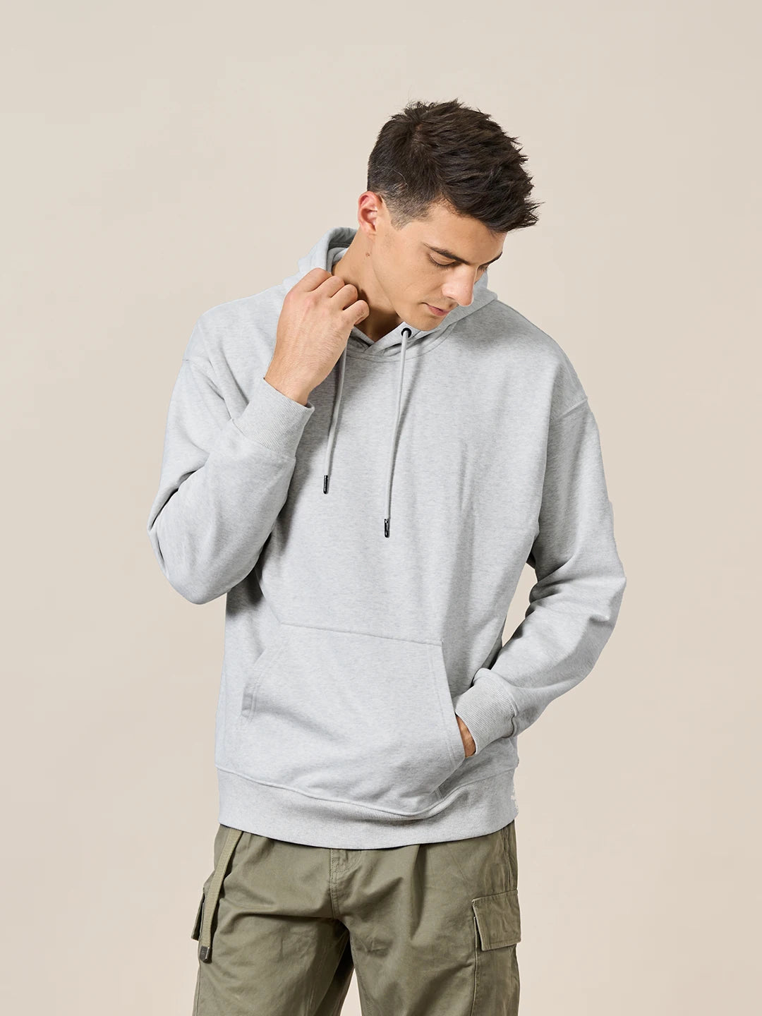 SIMWOOD 2024 Autumn New New Hooded Hoodies Men Thick 360g Fabric Solid Basic Sweatshirts Quality Jogger Texture Pullovers