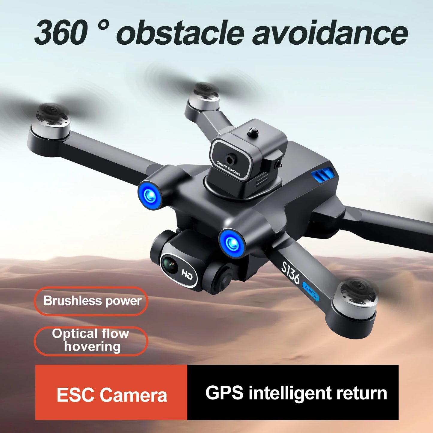 Mini 4 Drone 4k Profesional 8K HD Camera Quadcopter RC Helicopter GPS FPV Obstacle Avoidance Aerial Photography Aircraft Toy UAV