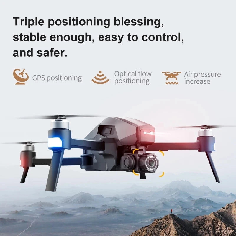 Drone 4K Profesional GPS Drones 6K 2 Axis Gimbal Professional Camera Quadcopter with Camera RC 3KM Brushless 5G WiFi FPV Dron